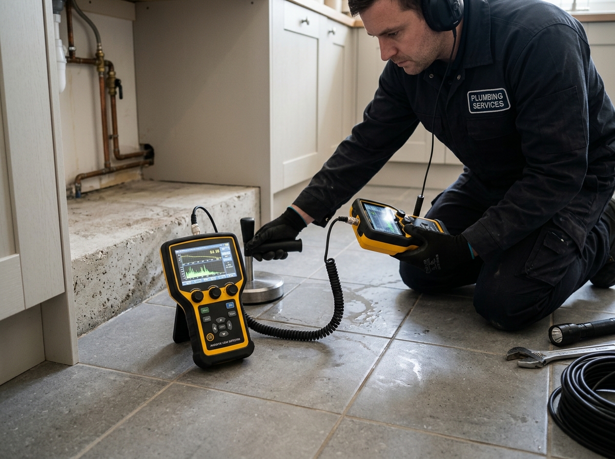 Comprehensive slab leak diagnostic insurance documentation and thermal report in Enid OK